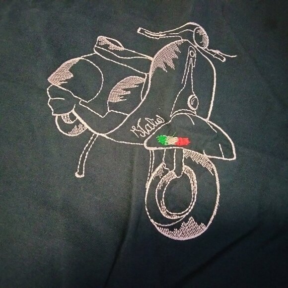 Vespa Italia Italian Kids Size 5-6 (Euro) Embroidered 100% Cotton Tee Shirt - Picture 3 of 10